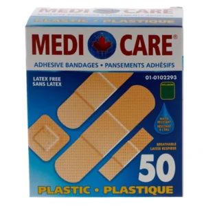 50 pansements adhesifs resistants à l'eau