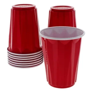 15 Gobelet en plastique rouge
