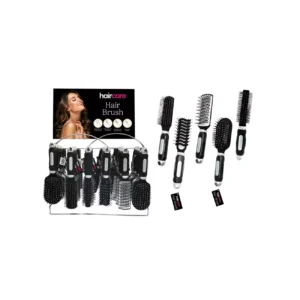 Brosse à cheveux finition chromée