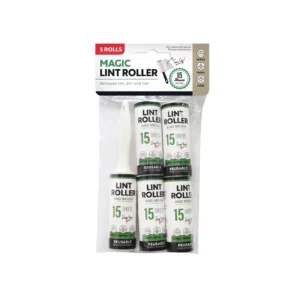 Rouleaux anti-peluches format voyage – 15 feuilles, paquet de 5