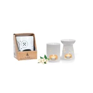 Brûleur à huile en porcelaine blanche