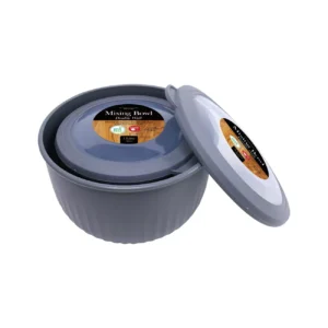 Bols à mélanger avec couvercles – lot de 3 (2 L / 1 L / 600 ml)