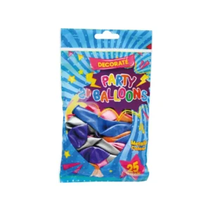 Ballons métallisés multicolores – lot de 25