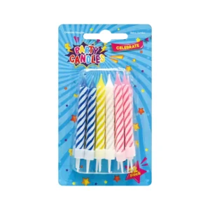 Bougies d’anniversaire jumbo – lot de 12