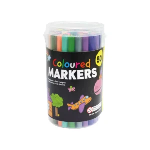 Seau de feutres colorés - 50 pièces