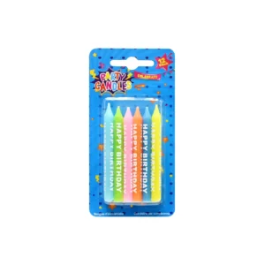 Bougies imprimées “Happy Birthday” – lot de 12