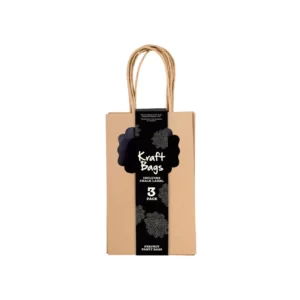 Sac blanc avec étiquette ardoise – 13 x 21,5 x 8,5 cm